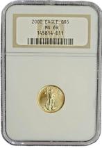 Gouden American Eagle 1/10 oz 2000 NGC MS69 gecertificeerd, Postzegels en Munten, Munten | Amerika, Goud, Losse munt, Verzenden