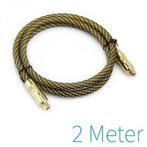 Optische Toslink kabel gold plated 2 Meter (Audio kabels), Verzenden, Nieuw