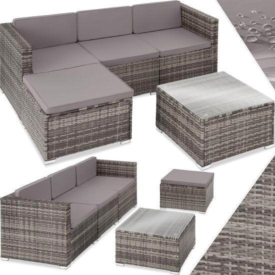 2dekans | Tectake® wicker Lounge | Buitenzitgroep | Set met, Tuin en Terras, Tuinsets en Loungesets, Zo goed als nieuw, Ophalen of Verzenden