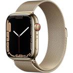 Apple Watch Series 7 45mm Cellular Goud Stainless Steel G..., Telecommunicatie, Mobiele telefoons | Apple iPhone, Ophalen of Verzenden