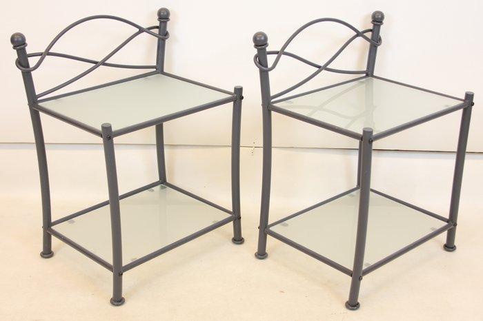 Set bijzettafels (2) - IJzer, Glas, Antiek en Kunst, Curiosa en Brocante