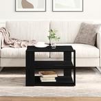 vidaXL Salontafel 59,5x59,5x40 cm bewerkt hout zwart, 50 tot 100 cm, Verzenden, Nieuw, 50 tot 100 cm
