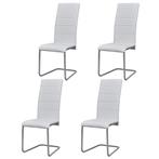 Witte Design Eetkamerstoelen (4 st.) - Tweedekansje -, Wit, Nieuw, Ophalen of Verzenden, Vier