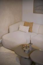 Loungebank Morgana, stof beige, Japandi stijl bank, Huis en Inrichting, 250 tot 300 cm, Verzenden, Nieuw, Japandi, organisch