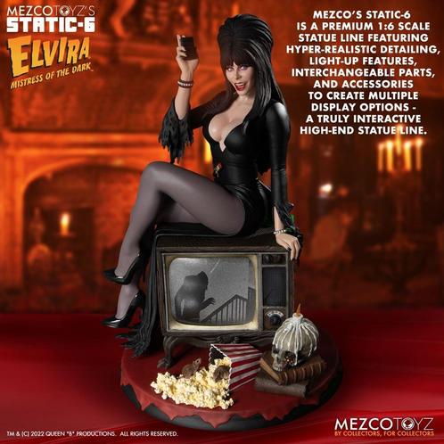 Elvira Mistress of the Dark Static-6 Statue 1/6 Elvira 30 cm, Verzamelen, Film en Tv, Nieuw, Ophalen of Verzenden