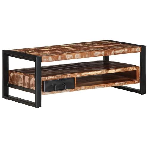 vidaXL Salontafel 90x50x36 cm massief gerecycled hout, Huis en Inrichting, Tafels | Salontafels, 50 tot 100 cm, Nieuw, Overige houtsoorten
