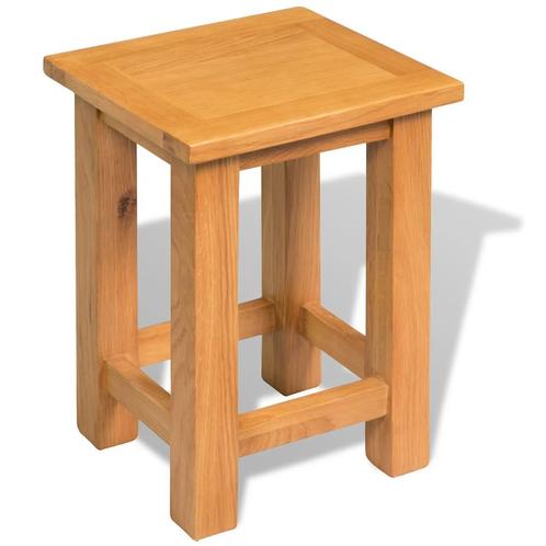 vidaXL Bijzettafel 27x24x37 cm massief eikenhout, Huis en Inrichting, Tafels | Bijzettafels, Nieuw, Verzenden