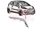 BUMPERLIJST VOOR PEUGEOT 107 P 2005-2012 1607987980, Ophalen of Verzenden, Nieuw