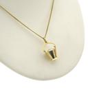 Gouden buckethanger met kunstparel (Hanger of bedel), Ophalen of Verzenden, Gebruikt, Goud, Overige merken