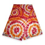 Afrikaanse print stof - Oranje Tie Dye - 100% katoen, Hobby en Vrije tijd, Ophalen of Verzenden, Nieuw