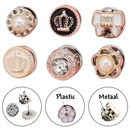 Fako Bijoux® - Pin Broche Mini - Steek Pin Knopen Set - 6, Sieraden, Tassen en Uiterlijk, Broches, Verzenden