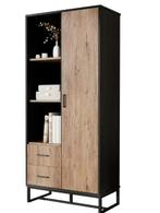 Houten Highboard met Zwart Frame – 180 cm, Huis en Inrichting, Kasten | Buffetkasten, Verzenden, Nieuw