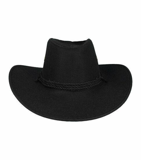 Cowboyhoed - Western hoed in linnenlook onesize - Zwart, Kleding | Dames, Hoeden en Petten