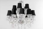 Lampenkap set van 15 Chandelier zwart - 44803, Huis en Inrichting, Lampen | Hanglampen, Ophalen of Verzenden, Nieuw