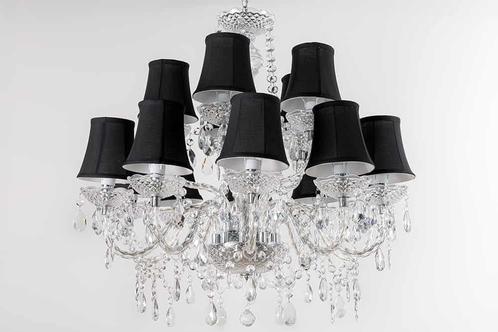 Lampenkap set van 15 Chandelier zwart - 44803, Huis en Inrichting, Lampen | Hanglampen, Ophalen of Verzenden