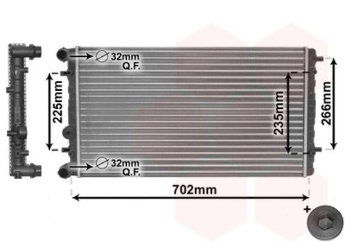 RADIATOR VOOR VW NEW BEETLE 1998-2005 1C0121253A, Auto-onderdelen, Airco en Verwarming, Nieuw, Ophalen of Verzenden