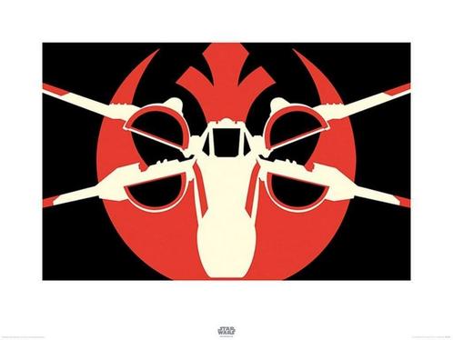 Kunstdruk Star Wars Episode VII XWing Pop Art 80x60cm, Huis en Inrichting, Woonaccessoires | Schilderijen, Tekeningen en Foto's