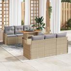 vidaXL 7-delige loungeset voor in de tuin met kussens in, Tuin en Terras, Tuinsets en Loungesets, Verzenden, Nieuw, Rotan, Loungeset