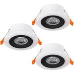 EGLO Calonge Inbouwspot - LED - Ø 10 cm - Zwart/Wit - Set, Ophalen of Verzenden, Zo goed als nieuw