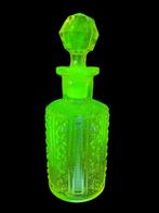 Verreries Scailmont - Parfumfles - Glas - Uraniumglas Hoogte, Antiek en Kunst, Antiek | Glas en Kristal