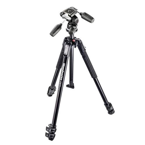Manfrotto MK190X3-3W Alu Kit Incl. 804RC2 Pan/Tilt Head, Audio, Tv en Foto, Fotografie | Statieven en Balhoofden, Driepoot, Nieuw