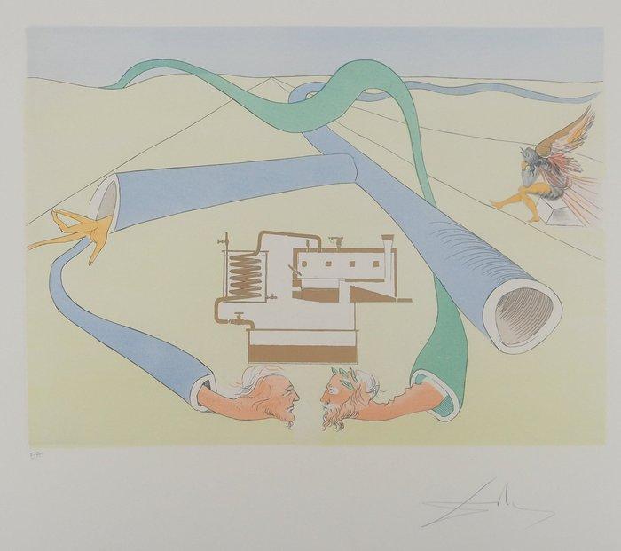 Salvador Dali (1904-1989) - Hommage à Vinci : Le cracking du, Antiek en Kunst, Antiek | Overige Antiek