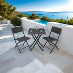 Wicker balkonset Trevi - zwart, Verzenden, Nieuw