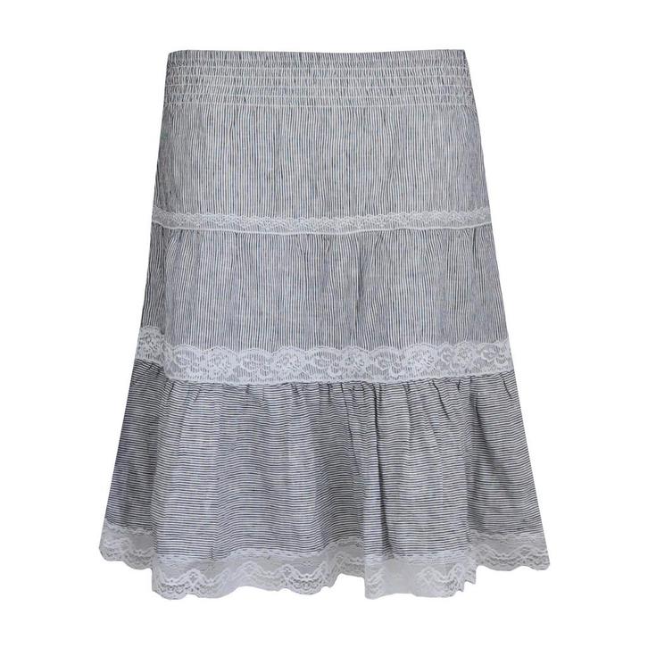 Gold Hawk • gestreepte linnen rok • S, Kleding | Dames, Rokken, Wit, Nieuw, Maat 36 (S), Verzenden