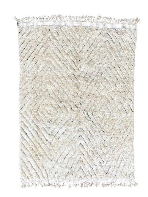 Wit Abstract Marokkaans Tapijt - Berber Hedendaags Tapijt -, Huis en Inrichting, Stoffering | Tapijten en Kleden