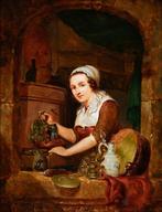 Hollandse School (XVIII) - De Keukenmeid - NO RESERVE, Antiek en Kunst