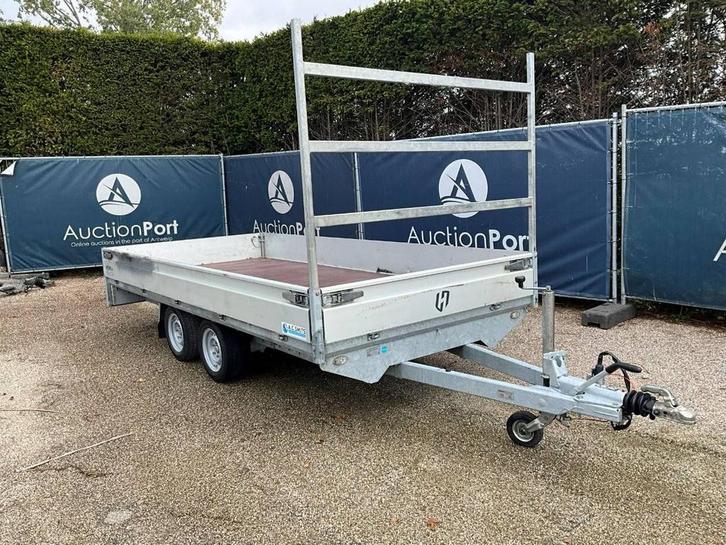 Veiling: Plateauwagen Henra 2700kg 2023, Auto diversen, Aanhangers en Bagagewagens, Zo goed als nieuw, Ophalen