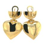 Gouden hart oorhangers 18 krt, Sieraden, Tassen en Uiterlijk, Oorbellen, Ophalen of Verzenden, Nieuw