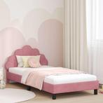 vidaXL Bedframe voor kinderen met hoofdbord Roze 80 x 200 cm, Verzenden, Nieuw, Stof
