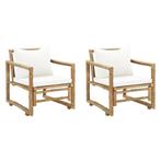 Bamboe Tuinstoelen 2 st | Retourdeal | 55%, Tuin en Terras, Ophalen of Verzenden, Nieuw, Hout