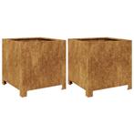 Plantenbakken 2 st 40x40x40 cm cortenstaal (Overige), Verzenden, Nieuw