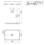 Opbouw Wastafel Creavit Juno 60x40cm Keramiek Zwart, Ophalen of Verzenden, Nieuw