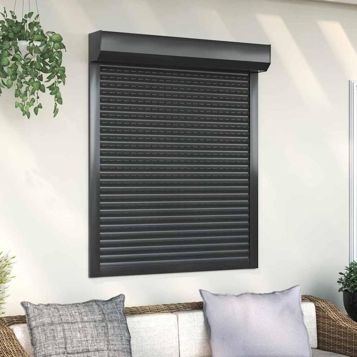 vidaXL Rolluik 100x130 cm aluminium antracietkleurig, Doe-het-zelf en Verbouw, Kozijnen en Schuifpuien, Nieuw, Verzenden