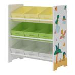 [en.casa] Kinderrek Boiro 59,5x65x30 cm dinosaurus motief, Verzenden, Nieuw