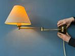 Golden Hollywood Regency Swing Arm Wall Lamp with Beige, Huis en Inrichting, Lampen | Wandlampen, Ophalen of Verzenden, Nieuw