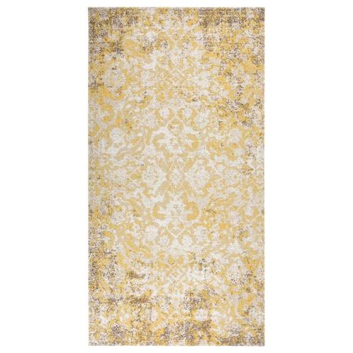 vidaXL Buitenkleed platgeweven 80x150 cm geel, Huis en Inrichting, Stoffering | Tapijten en Kleden, Nieuw, Verzenden