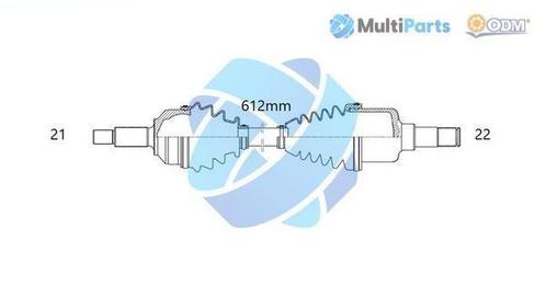 ODM Multiparts Aandrijfas Peugeot 206 Links, Auto-onderdelen, Remmen en Aandrijving, Nieuw, Verzenden