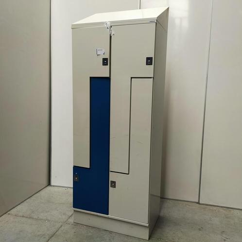 4-deurs Oostwoud z-locker - blauw/wit, Huis en Inrichting, Kasten | Lockerkasten, Ophalen of Verzenden
