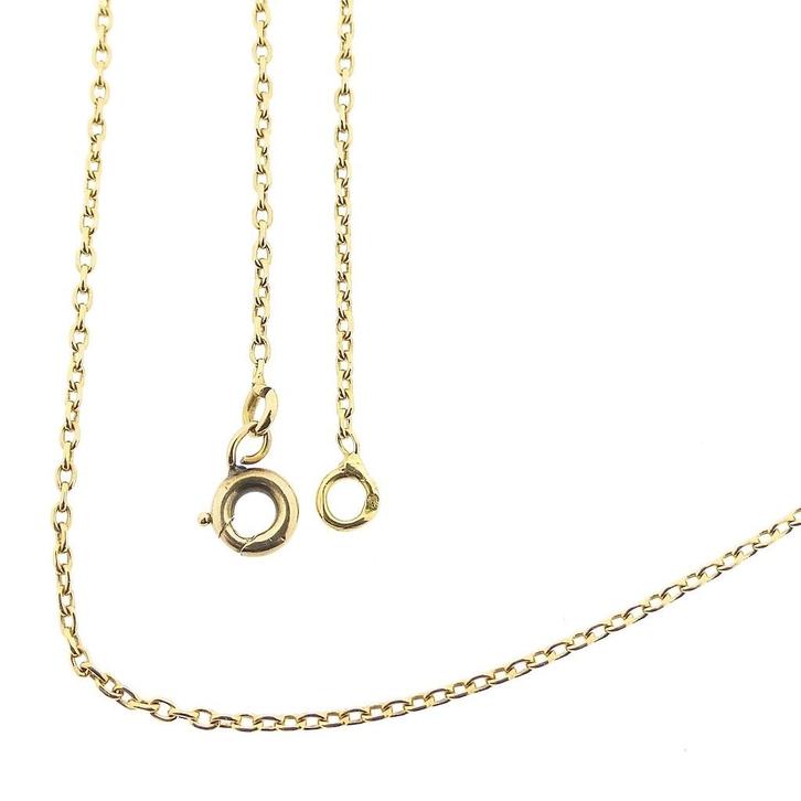 18 Krt. Gouden anker schakelketting., Sieraden, Tassen en Uiterlijk, Kettingen, Overige kleuren, Gebruikt, Goud, Ophalen of Verzenden