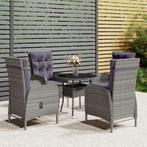vidaXL 5-delige Tuinset poly rattan grijs, Tuin en Terras, 4 zitplaatsen, Nieuw, Tuinset, Verzenden