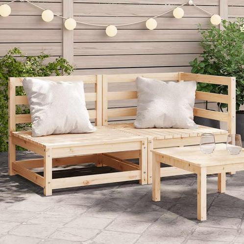 vidaXL Tuinbank 2-zits massief grenenhout, Tuin en Terras, Tuinsets en Loungesets, Nieuw, Verzenden