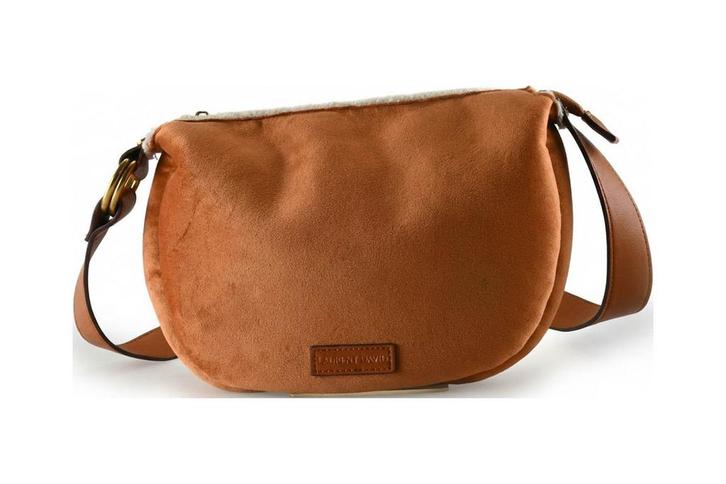 Laurent David Schoudertas in maat standaard Cognac, Sieraden, Tassen en Uiterlijk, Tassen | Damestassen, Zo goed als nieuw, Verzenden