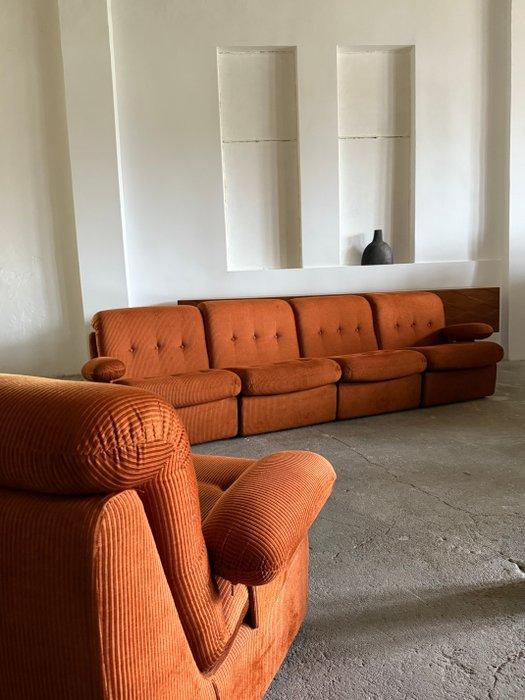Zitgroep - Katoen satijn - Modulaire fauteuil, Antiek en Kunst, Antiek | Meubels | Stoelen en Banken