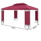 Paviljoen Elda Bordeaux-rood XXL 3x4 meter, Tuin en Terras, Verzenden, Nieuw