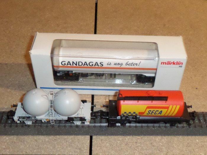 Märklin H0 - Modeltrein goederenwagon (3) - 3 tankwagens, Hobby en Vrije tijd, Modeltreinen | H0