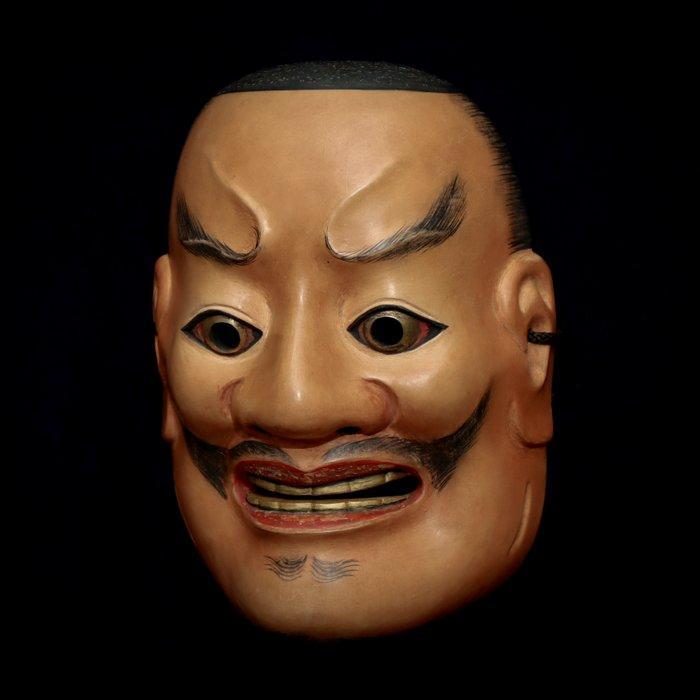 Signed Japan Wooden Noh Mask of TENJIN   (with mask bag), Antiek en Kunst, Antiek | Overige Antiek
